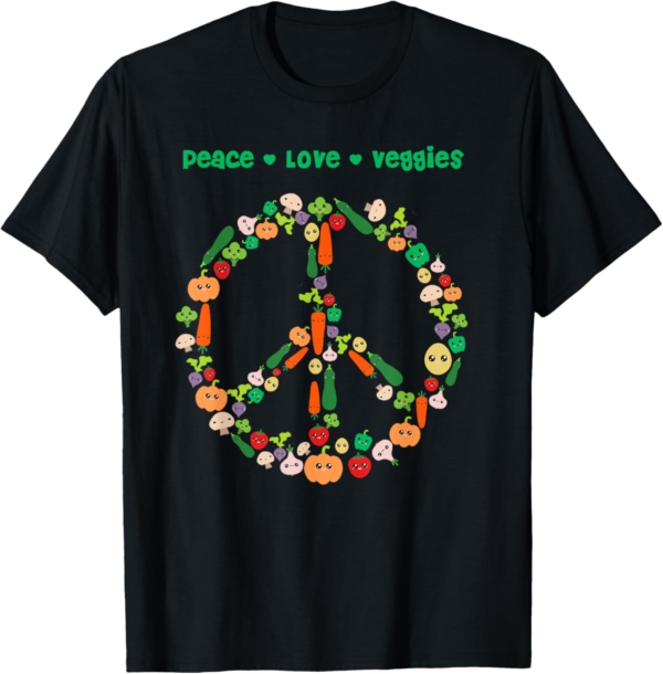Kawaii Vegetables Peace Sign Funny Gift for Vegetarian Vegan... - Image 2
